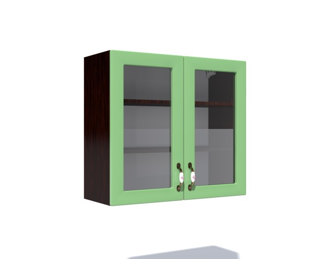Corp superior vitrina 80 cu 2 usi Zebra MDF fistic simplu Corp superior vitrina 80 cu 2 usi Zebra MDF fistic simplu
